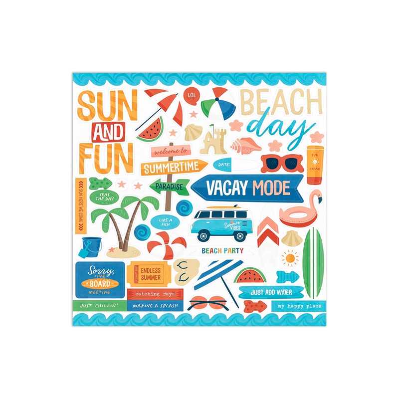 Beach Party Sticker Sheet