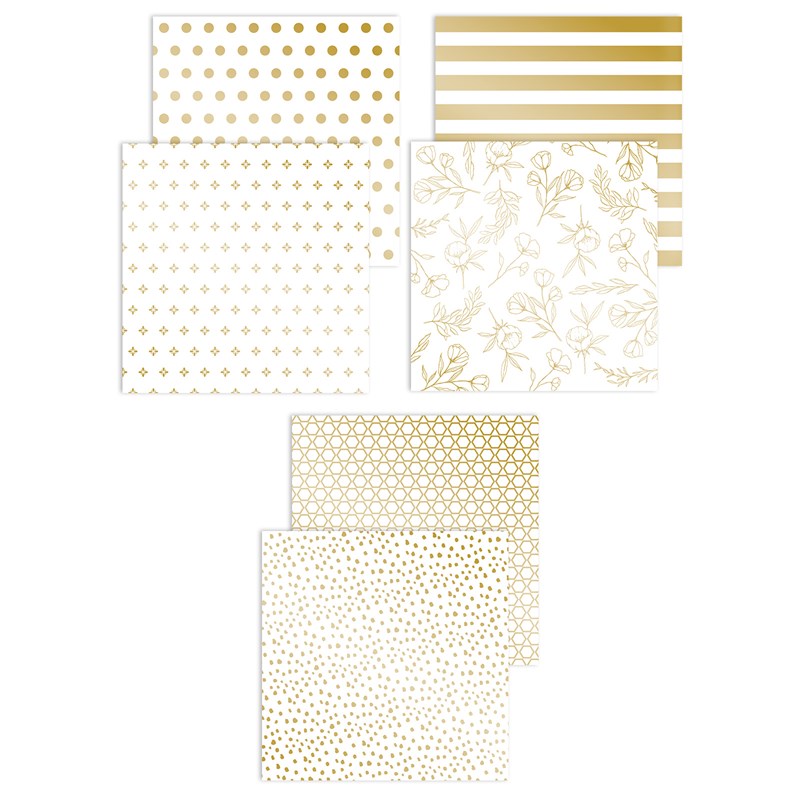 Gold Foil Patterns Paper Packet