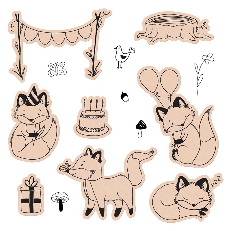 Party Fox Stamp + Thin Cuts