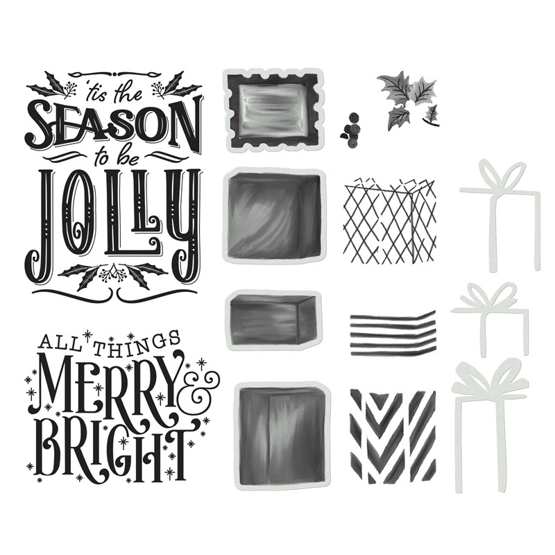 Home for Christmas—Scrapbooking Stamp + Thin Cuts