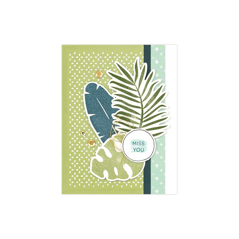 Palm Fronds Stamp + Thin Cuts