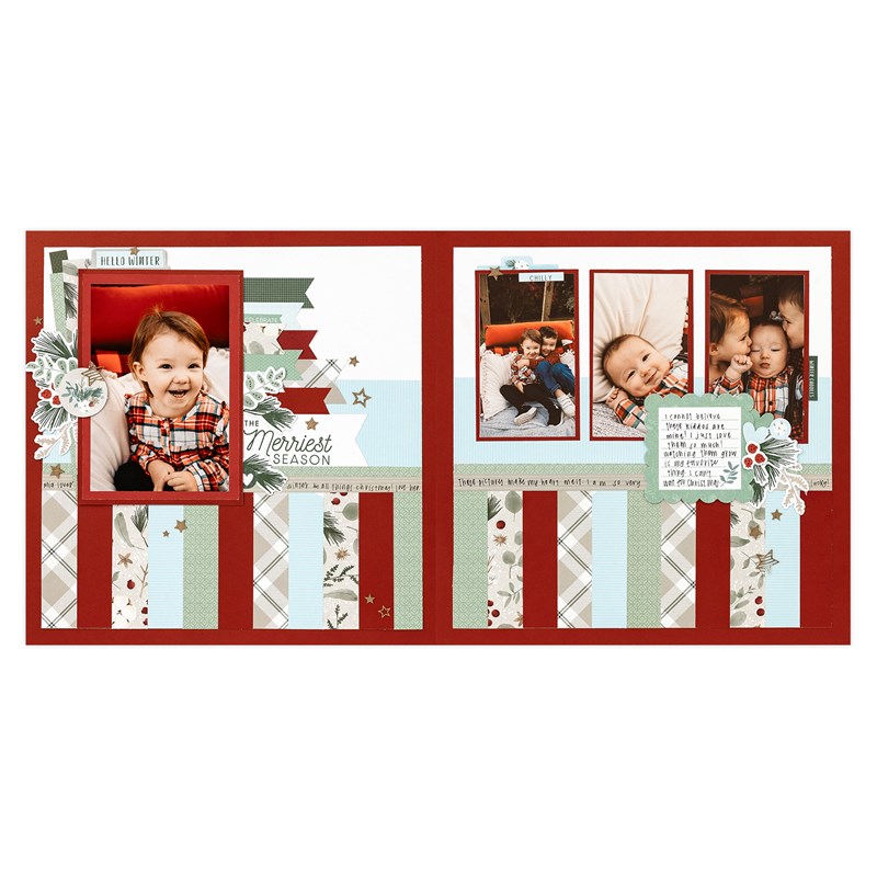 Four Seasons—Winter Scrapbooking Workshop Kit (without  stamp + Thin Cuts)