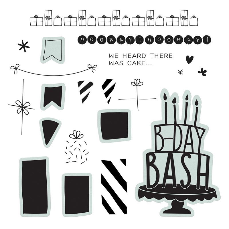Cake Day—Scrapbooking Stamp + Thin Cuts