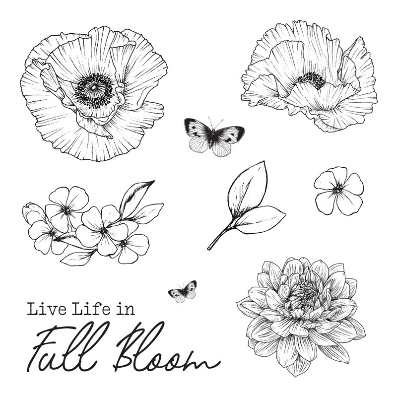 In Full Bloom—Scrapbooking Stamp Set