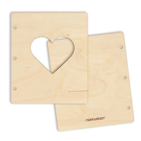 Wood Mini Album Cover—Heart (CC4198)
