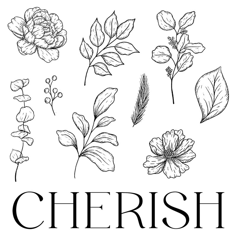 Cherish—Scrapbooking Stamp Set