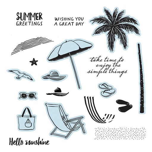 Summer Greetings Stamp + Thin Cuts (Z4444)