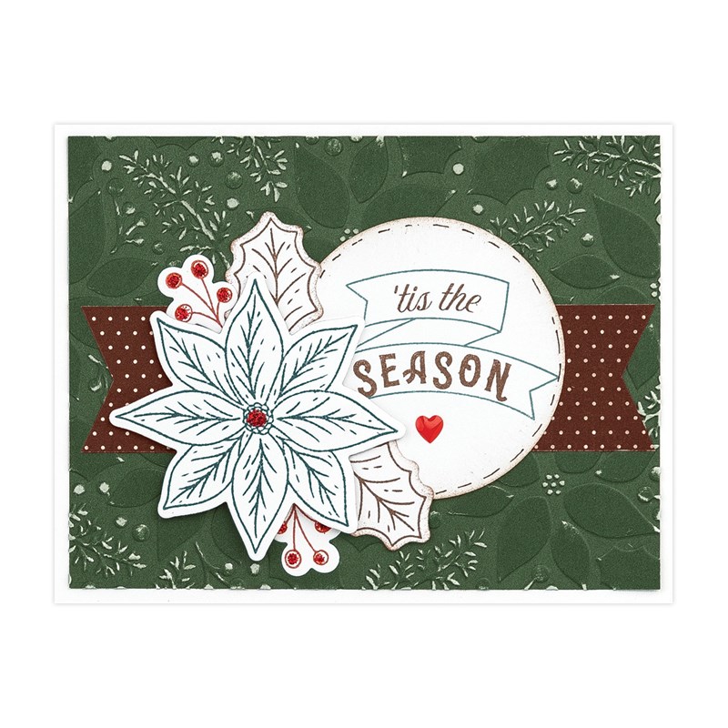 Christmas Florals Embossing Folder + Stencils