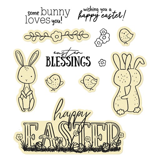 Some Bunny Loves You Stamp + Thin Cuts (Z4426)