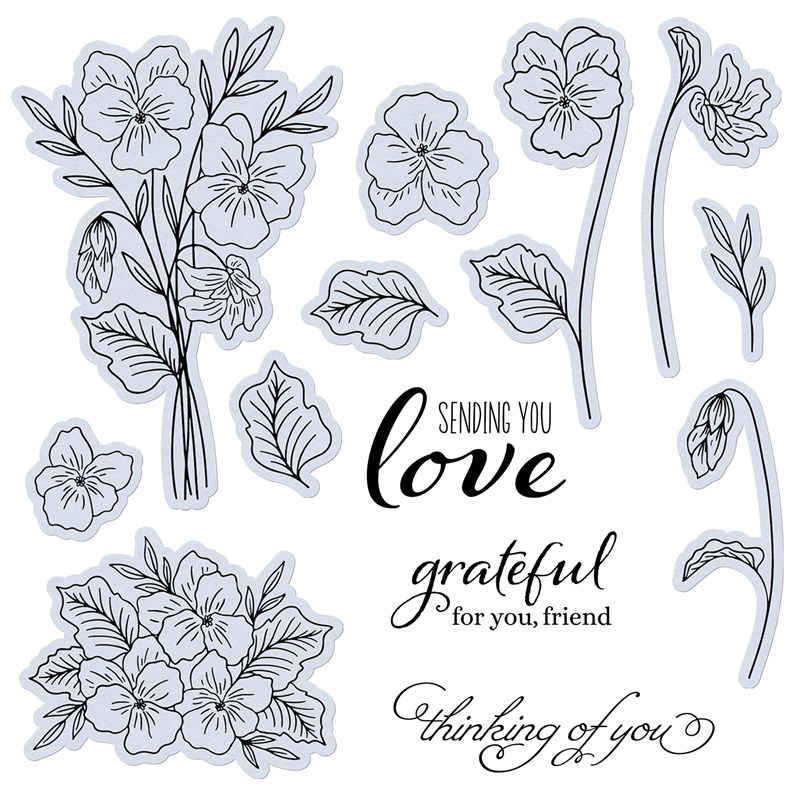 Say It with Flowers—February Stamp of the Month + Thin Cuts