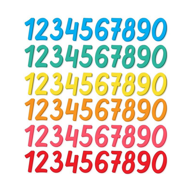 Rainbow Acrylic Numbers