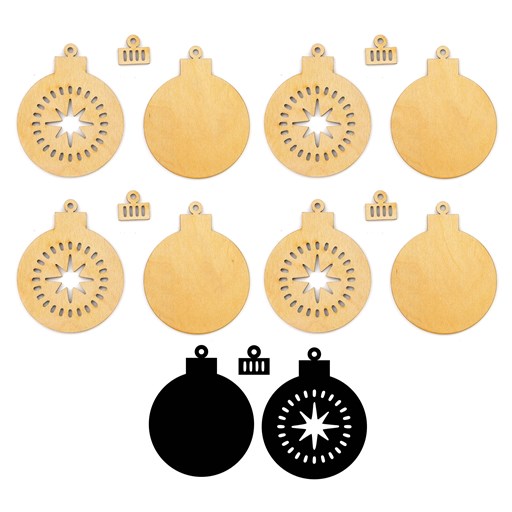Wood Star Ornaments (CC102334)