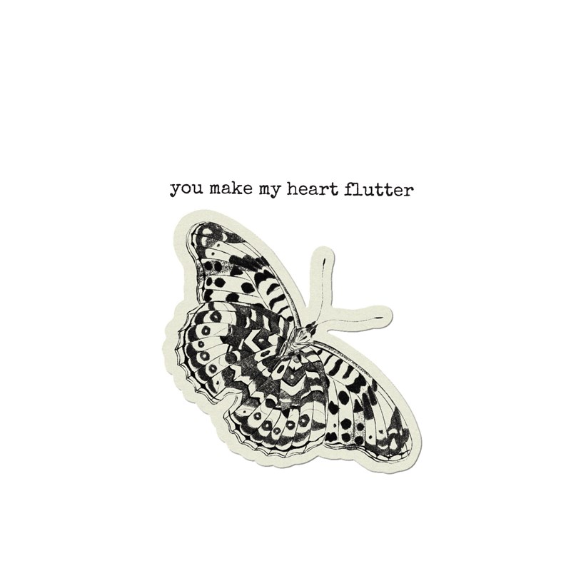 You Make My Heart Flutter Stamp + Thin Cuts