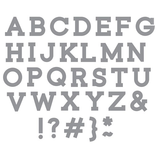 Simple Serif Uppercase Thin Cuts (Z3760)