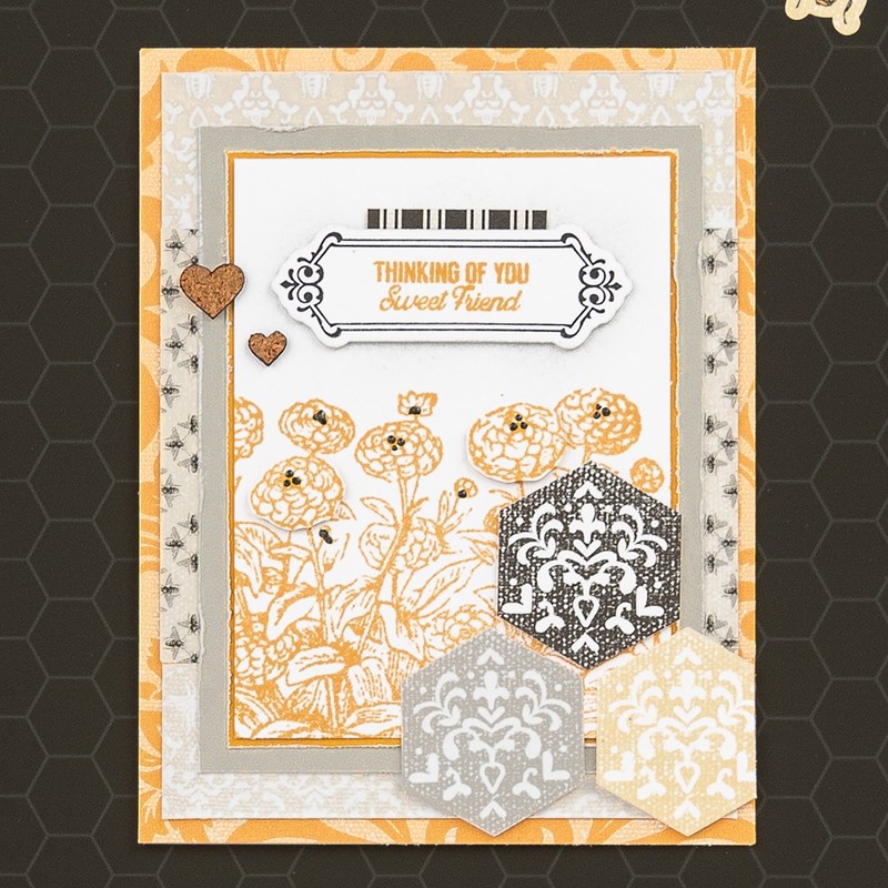 Sweet as Honey—Cardmaking Stamp + Thin Cuts
