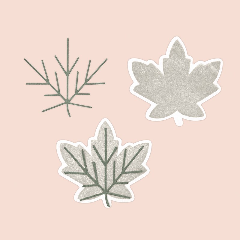 Simple Leaves Stamp + Thin Cuts