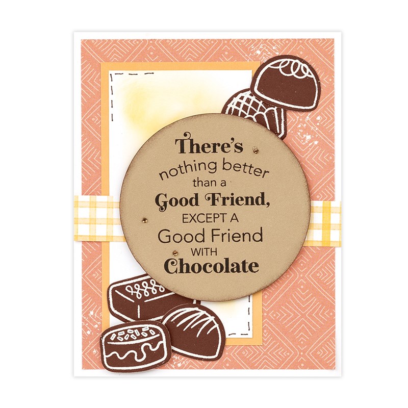 Eat Chocolate Stamp + Thin Cuts