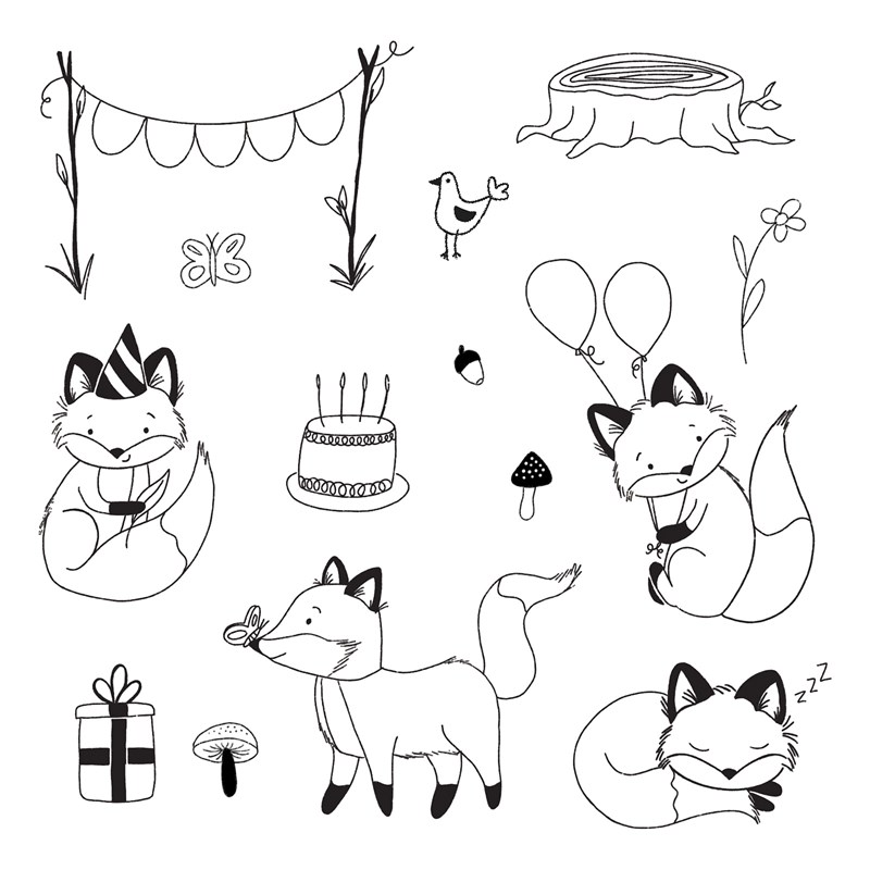 Party Fox Stamp Set