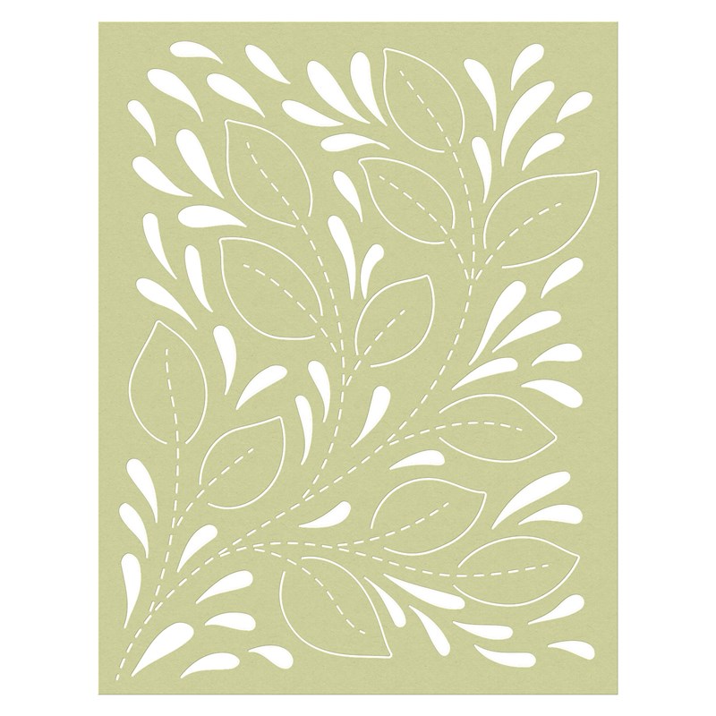 Stitched Spring Vine Background Thin Cuts
