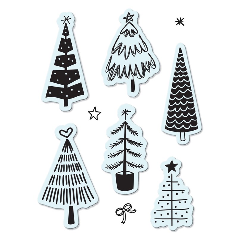 Christmas Trees Stamp + Thin Cuts