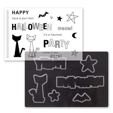 Cats & Bats Cardmaking Stamp + Thin Cuts (Z4040)