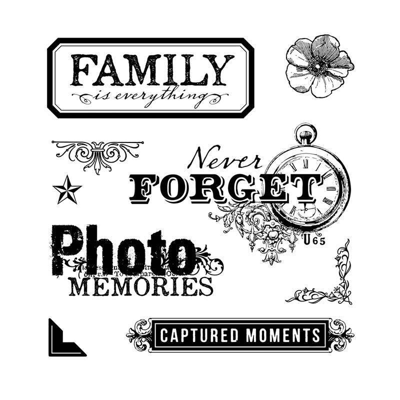 Sweet Memories—Scrapbooking Stamp Set