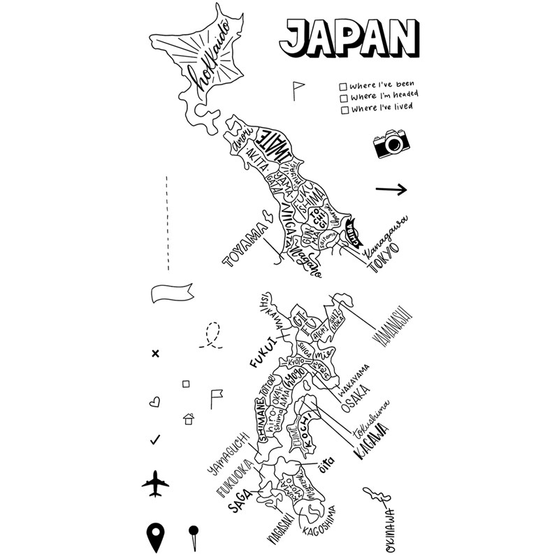 Map Your Journey–Japan Stamp Set