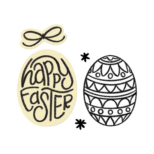 Easter Egg Stamp + Thin Cuts (Z4428)