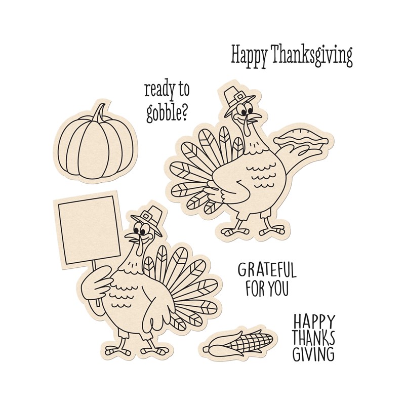 Ready to Gobble Stamp + Thin Cuts