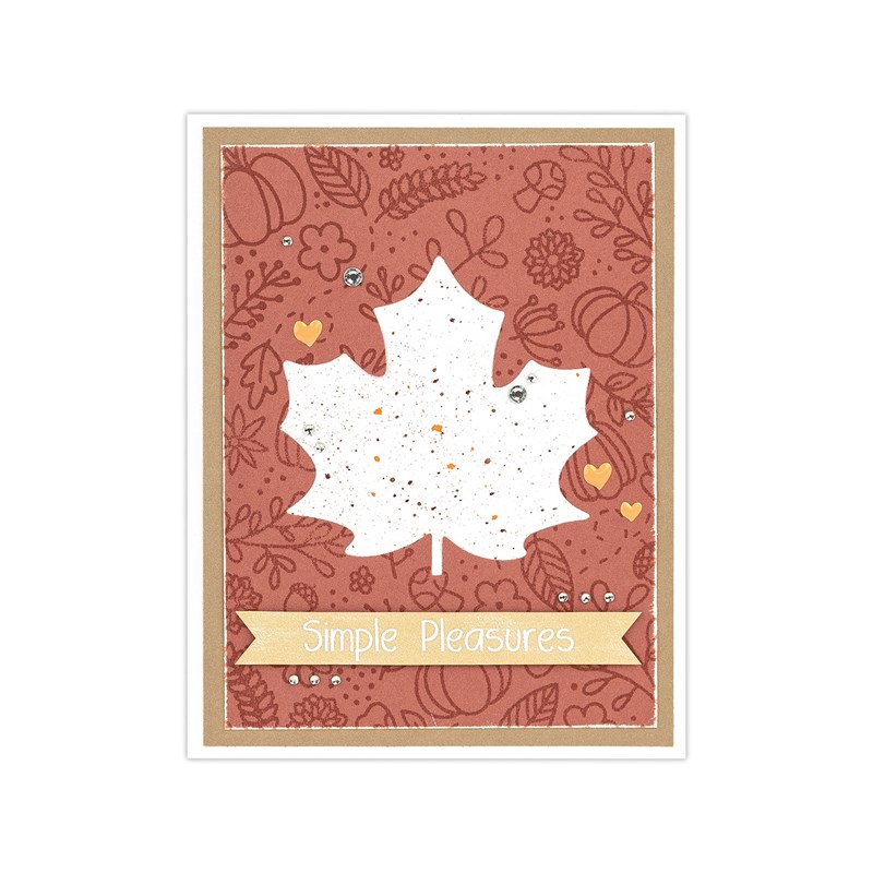 Autumn Foliage Borders & Background Stamp Set