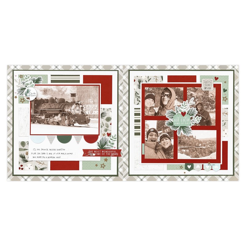 Four Seasons—Winter Scrapbooking Workshop Kit (without  stamp + Thin Cuts)