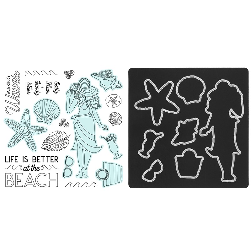 At the Beach Stamp + Thin Cuts