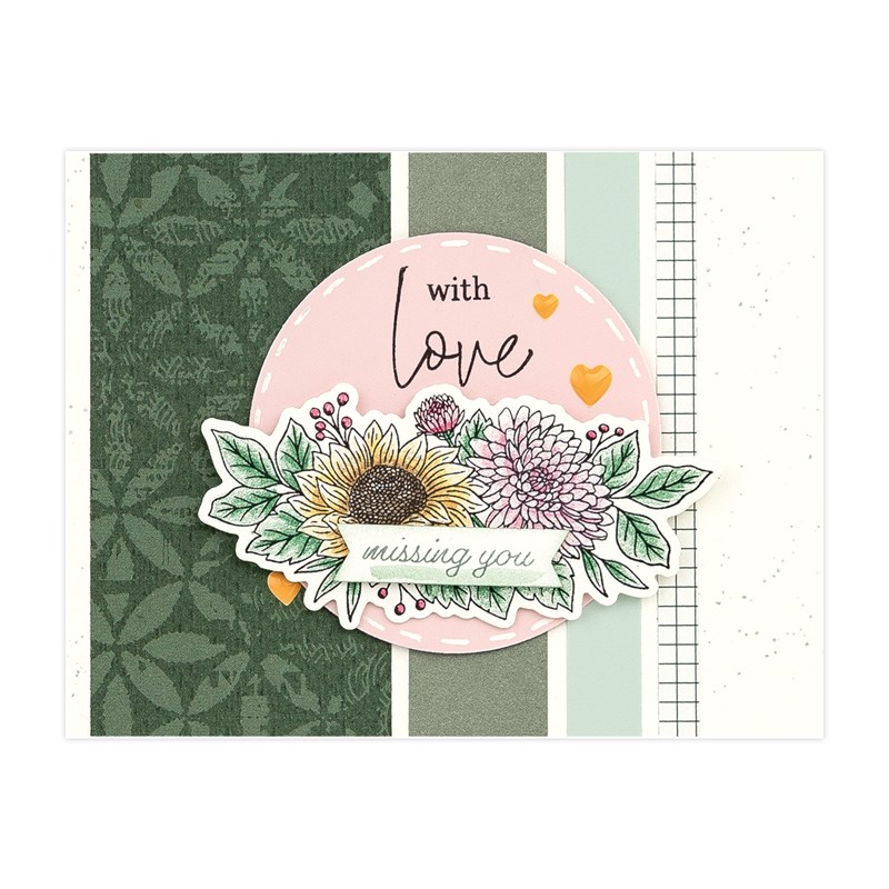 Floral Notes Stamp + Thin Cuts