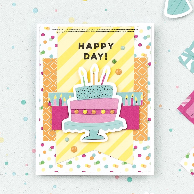 Cake Day—Cardmaking Stamp + Thin Cuts