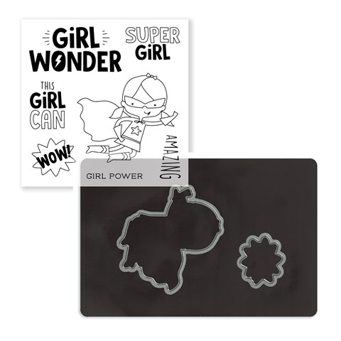 Super Girl Stamp + Thin Cuts (Z4163)
