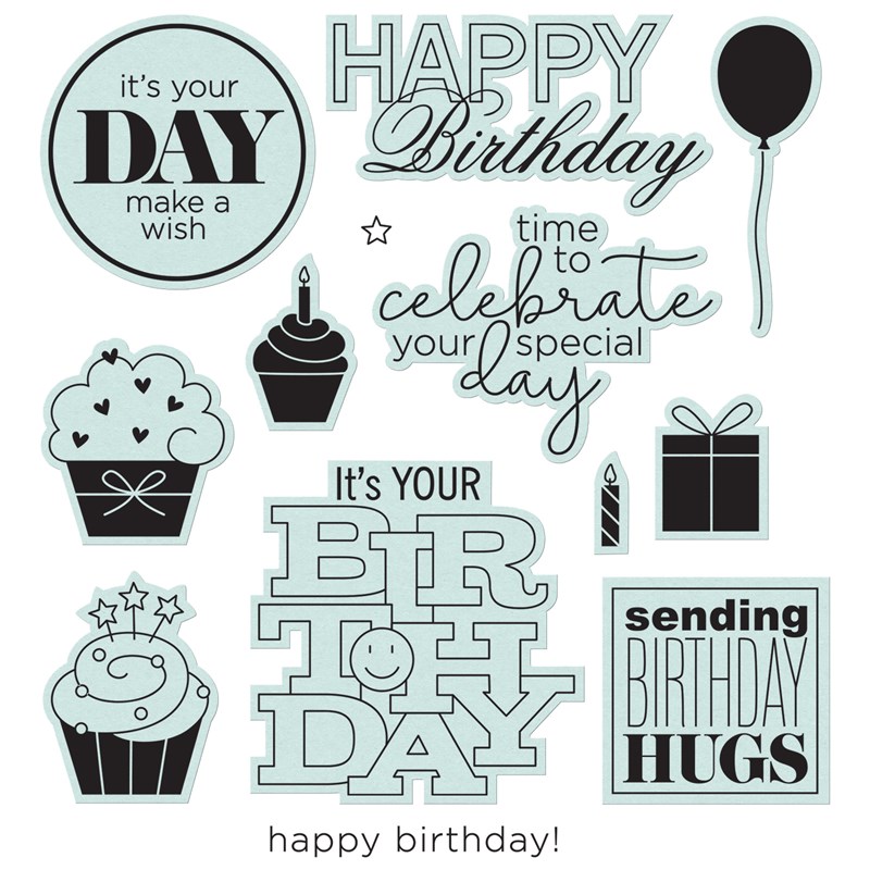 It's Your Birthday Stamp + Thin Cuts