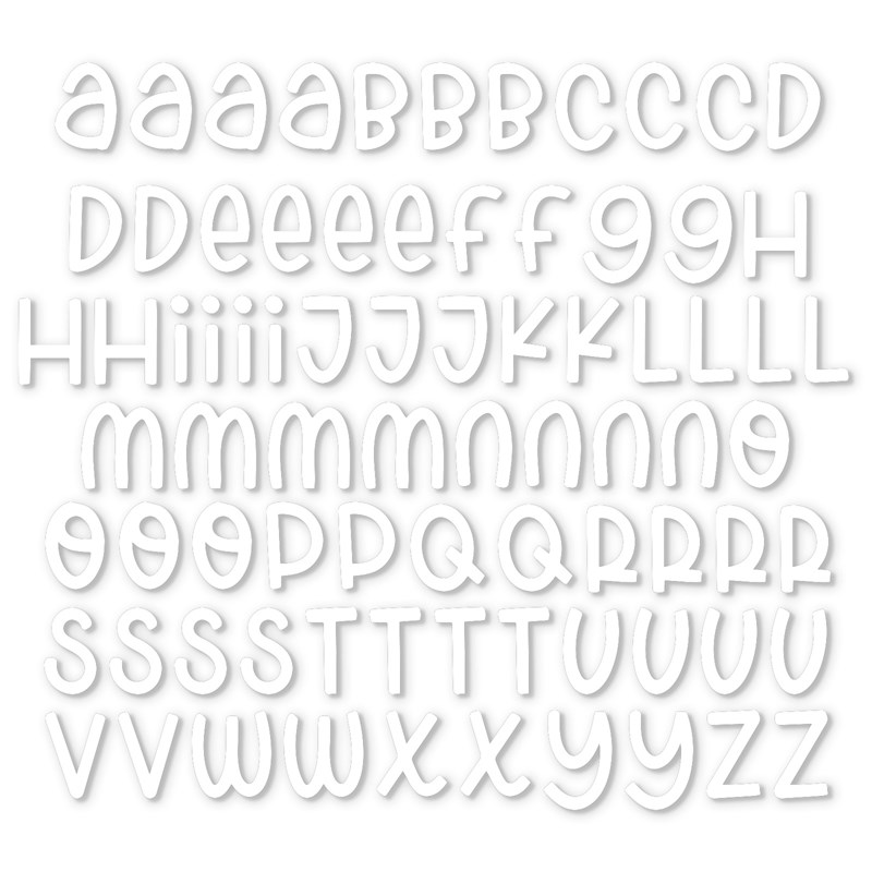 White Acrylic Alphabet