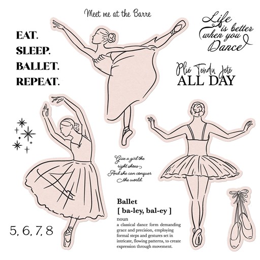 Dancing Ballerina Stamp + Thin Cuts (Z4646)