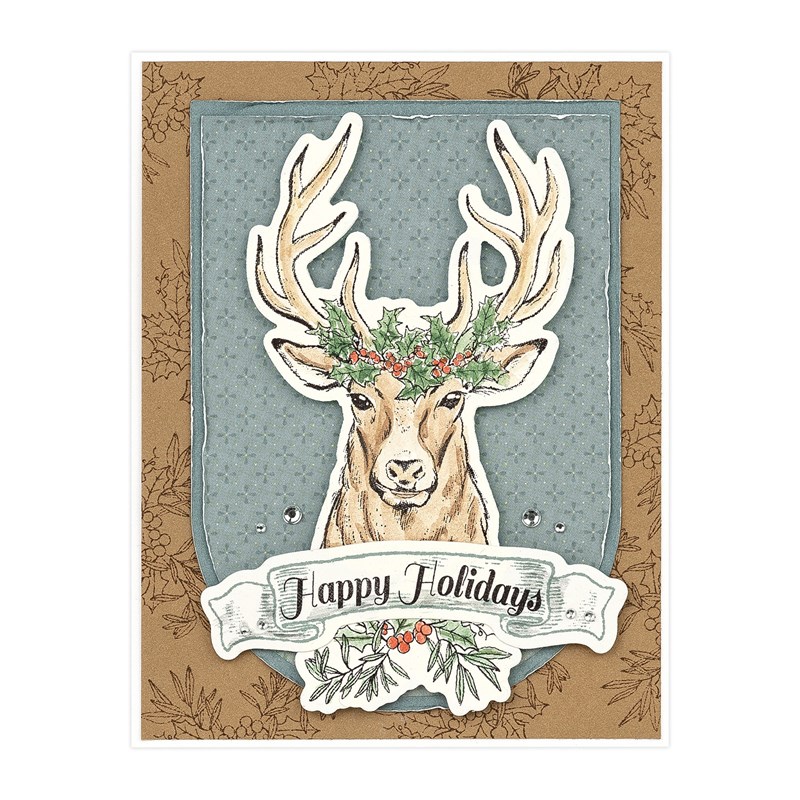 Christmas Reindeer Stamp + Thin Cuts