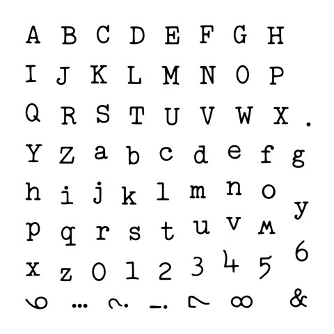 Modern Typewriter Alphabet (B1638)