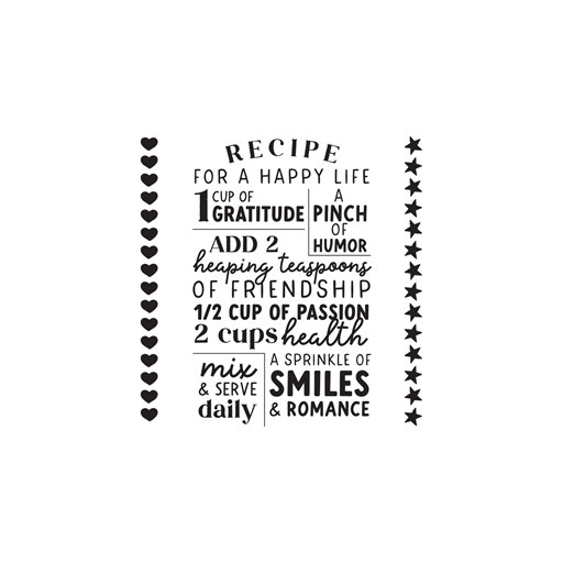Recipe for a Happy Life Stamp Set (CC32317)