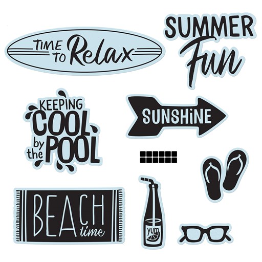 Beach Party—Scrapbooking Stamp + Thin Cuts (Z8026)