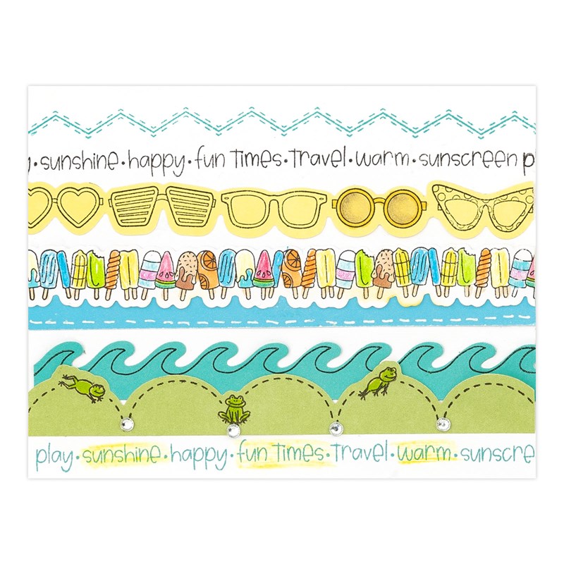 Summertime Borders Stamp + Thin Cuts