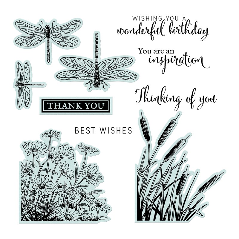Dragonfly Wishes Stamp + Thin Cuts
