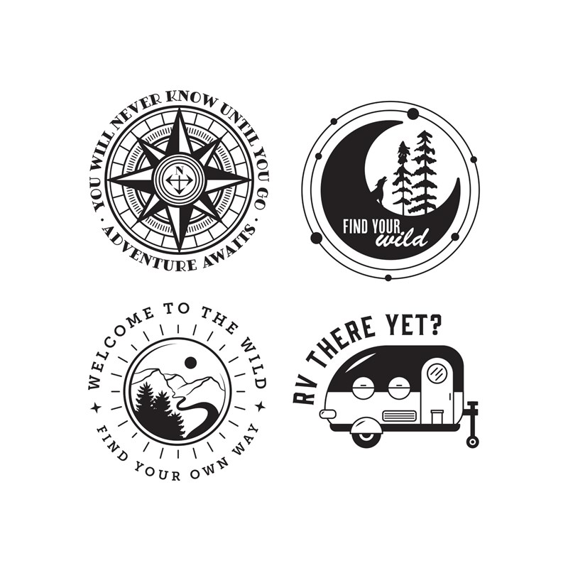Adventure Badges Stamp Set