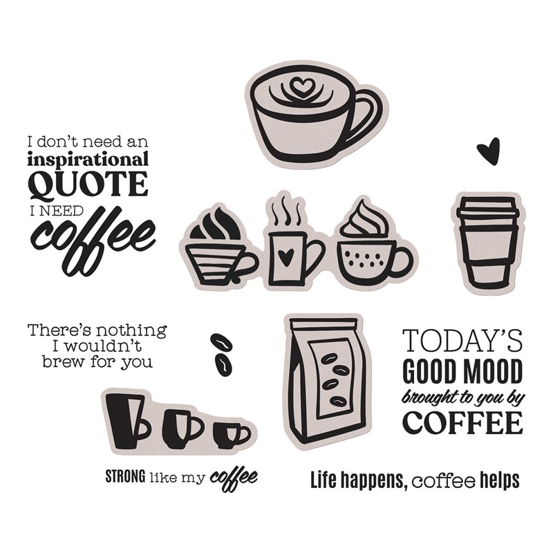 Coffee Helps Stamp + Thin Cuts
