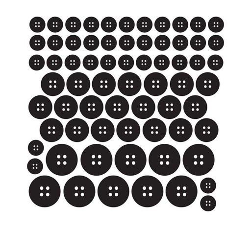 Black Die-cut Buttons (Z6054)