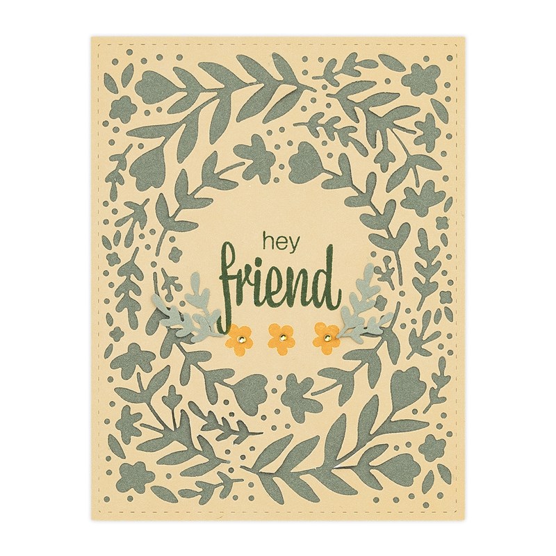 Blooming Frame Card Front Thin Cuts