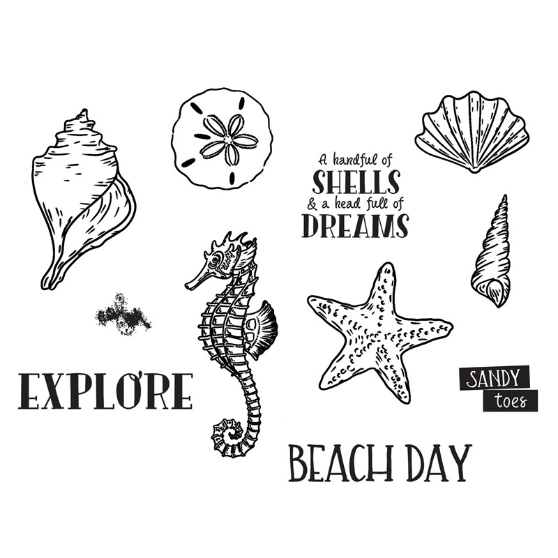 Beach Day Treasures Stamp Set