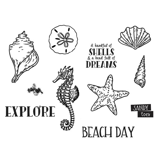 Beach Day Treasures Stamp Set (C1939)